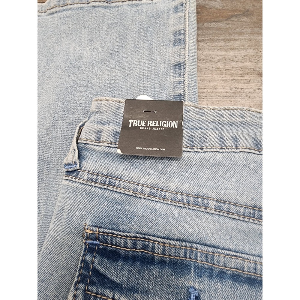 True Religion BECCA Mid Rise Flap Bootcut Jeans Woman's 29 Light Lakeside Wash - Picture 11 of 16